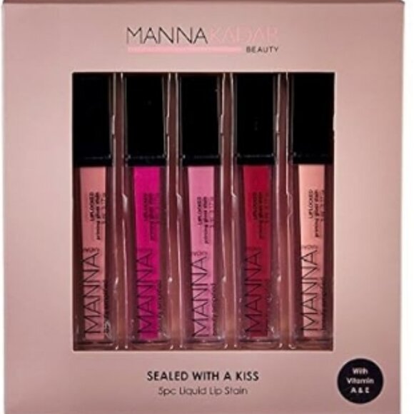 🆕 MANNA KADAR Sealed With A Kiss 5pc Set Lip locked Lip Stain 🆕⌚📦🏃💨🚚 - Picture 15 of 15